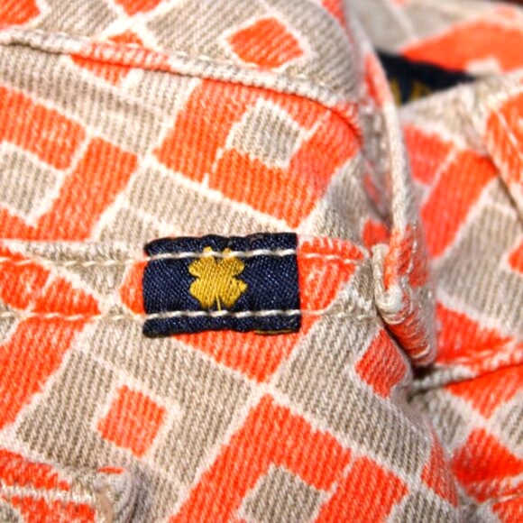 🍀 Lucky Brand Charlie Capri Jeans – Size 0/25 – Geometric Print - Picture 3 of 8